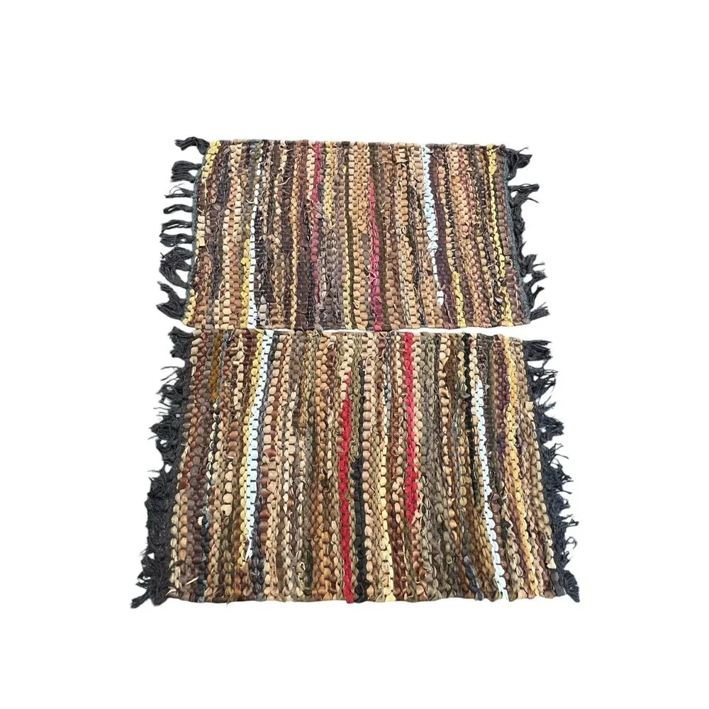 Tuscan Leather Placemats Set of 6 Heat Resistant, Waterproof, Non-Slip Boho NEW